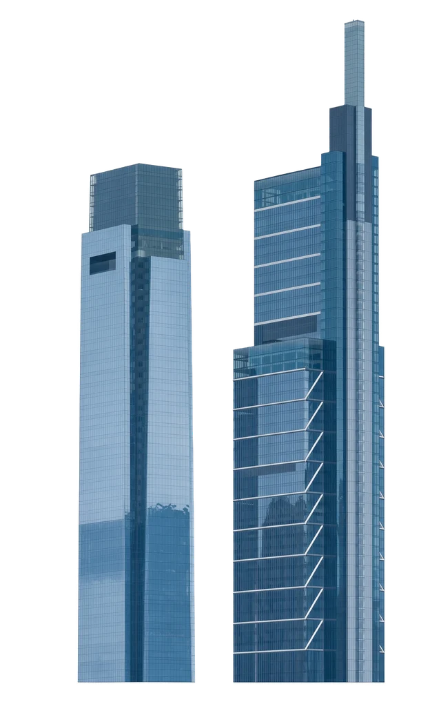 Illustration of Philadelphia's Comcast Center towers